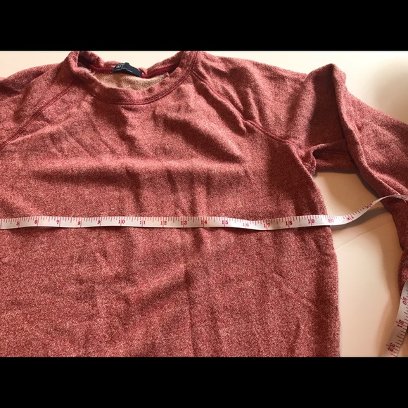 GAP marled red zip side top - Picture 2 of 5